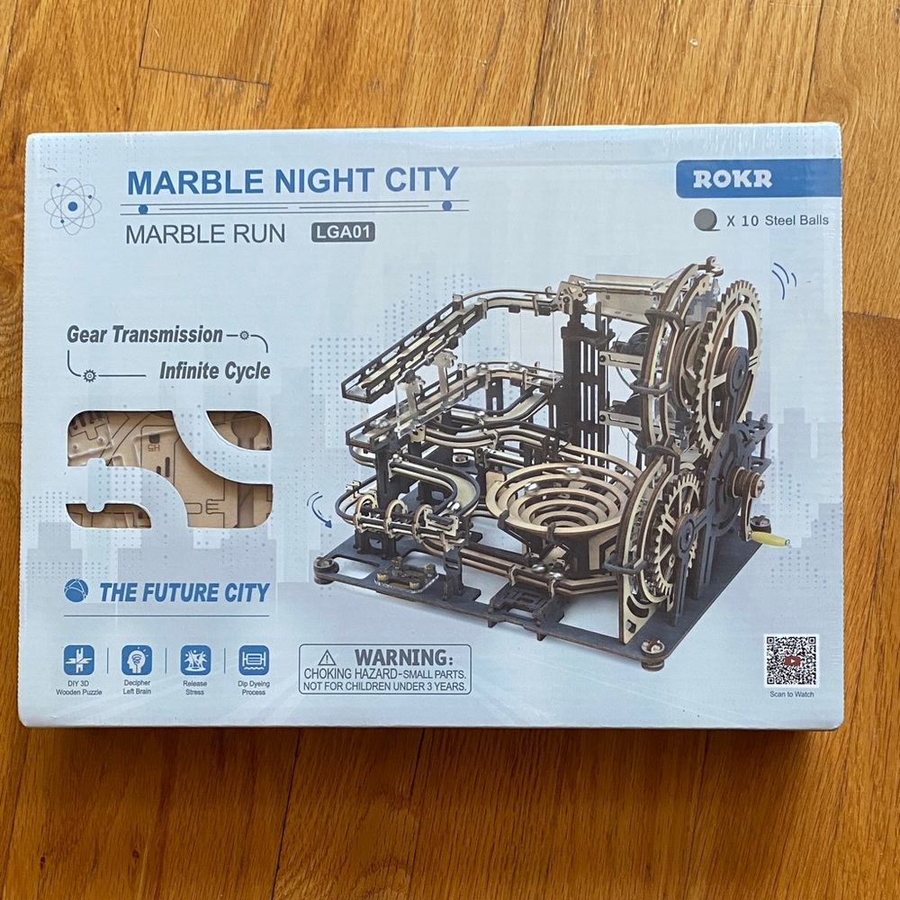 ⭐ ROKR Marble Night City | 3D Wooden Marble Run | Model LGA01 | NEW